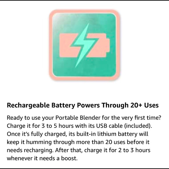 NEW KAMARAMA Portable Rechargeable Juice Shake Smoothie Blender Black - Picture 14 of 15